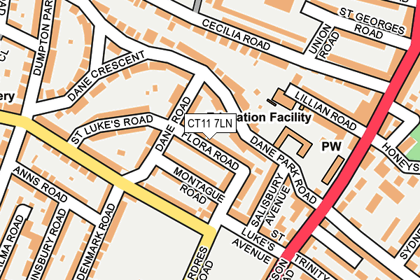 CT11 7LN map - OS OpenMap – Local (Ordnance Survey)