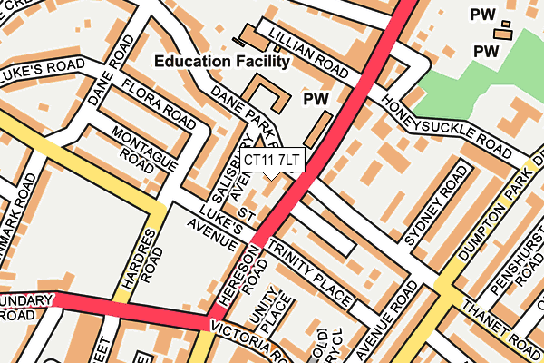 CT11 7LT map - OS OpenMap – Local (Ordnance Survey)