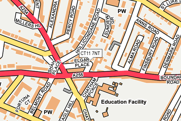 CT11 7NT map - OS OpenMap – Local (Ordnance Survey)