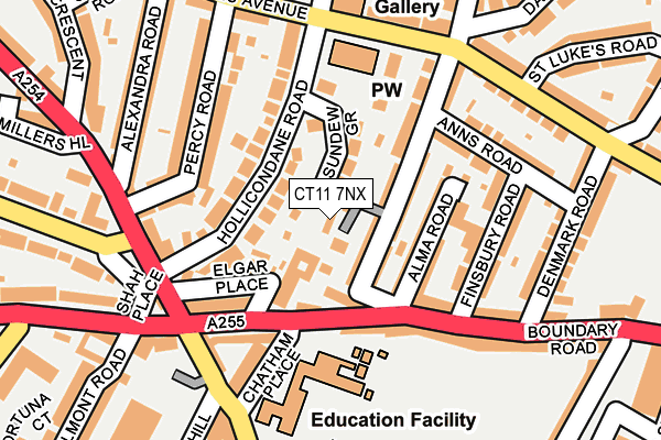 CT11 7NX map - OS OpenMap – Local (Ordnance Survey)
