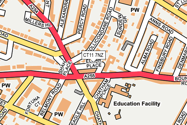 CT11 7NZ map - OS OpenMap – Local (Ordnance Survey)