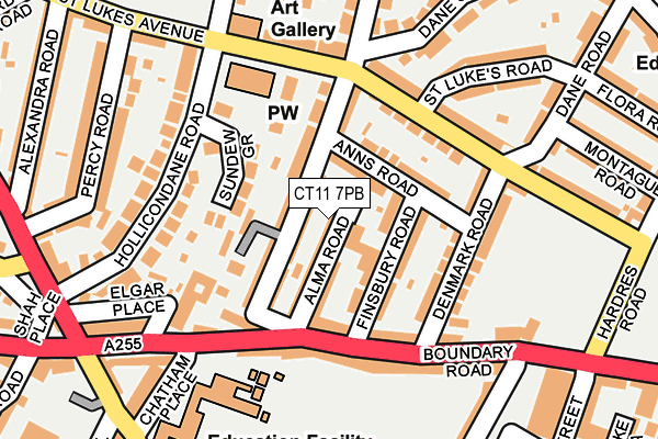 CT11 7PB map - OS OpenMap – Local (Ordnance Survey)