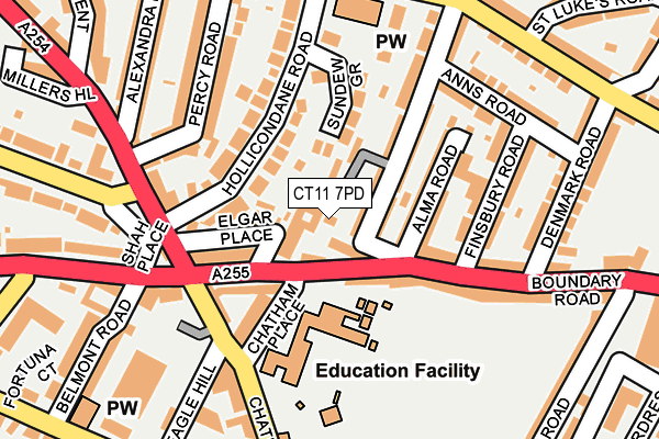 CT11 7PD map - OS OpenMap – Local (Ordnance Survey)