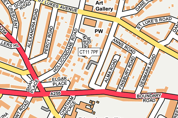 CT11 7PF map - OS OpenMap – Local (Ordnance Survey)