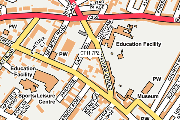 CT11 7PZ map - OS OpenMap – Local (Ordnance Survey)