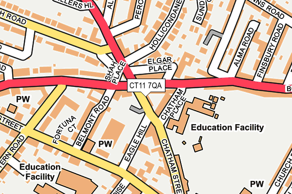 CT11 7QA map - OS OpenMap – Local (Ordnance Survey)