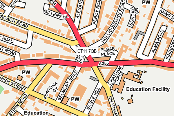 CT11 7QB map - OS OpenMap – Local (Ordnance Survey)
