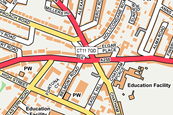 CT11 7QD map - OS OpenMap – Local (Ordnance Survey)
