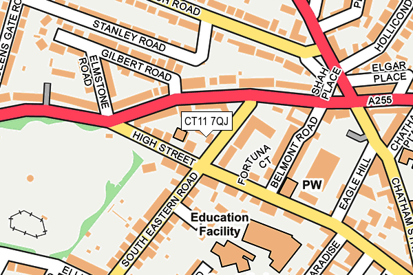 CT11 7QJ map - OS OpenMap – Local (Ordnance Survey)