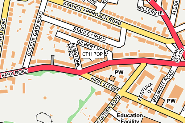 CT11 7QP map - OS OpenMap – Local (Ordnance Survey)