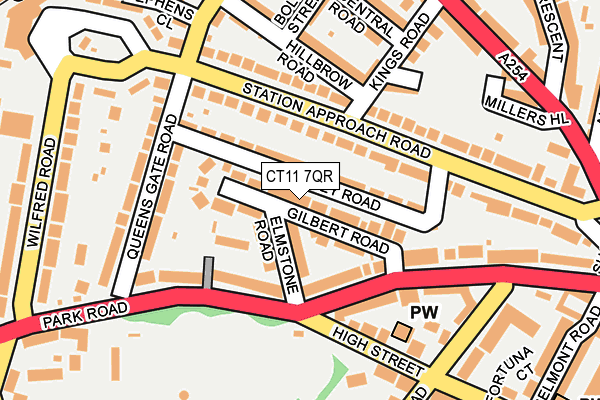 CT11 7QR map - OS OpenMap – Local (Ordnance Survey)