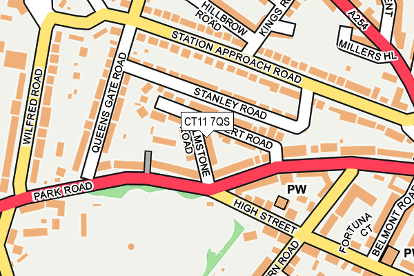 CT11 7QS map - OS OpenMap – Local (Ordnance Survey)