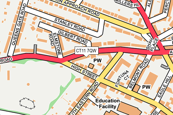 CT11 7QW map - OS OpenMap – Local (Ordnance Survey)
