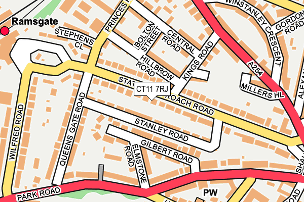 CT11 7RJ map - OS OpenMap – Local (Ordnance Survey)