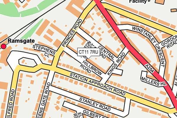 CT11 7RU map - OS OpenMap – Local (Ordnance Survey)
