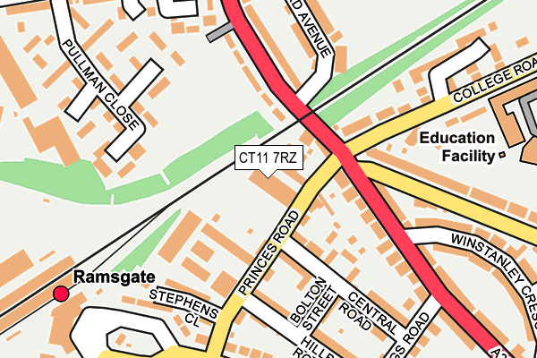 CT11 7RZ map - OS OpenMap – Local (Ordnance Survey)