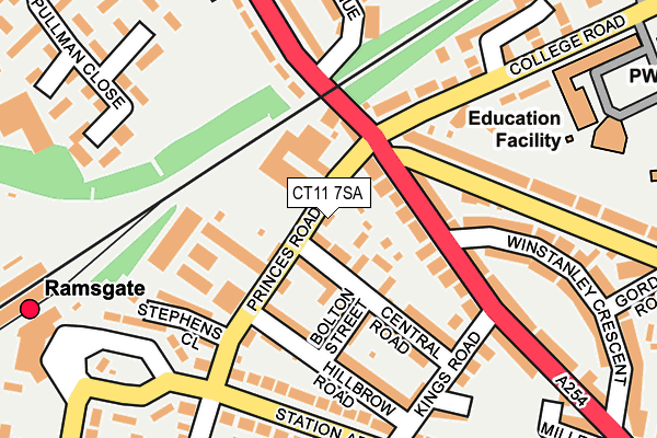 CT11 7SA map - OS OpenMap – Local (Ordnance Survey)