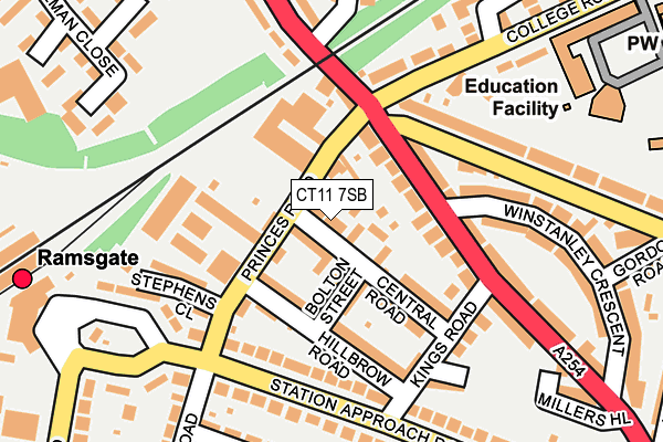 CT11 7SB map - OS OpenMap – Local (Ordnance Survey)
