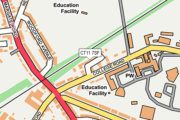 CT11 7SF map - OS OpenMap – Local (Ordnance Survey)