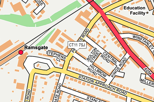 CT11 7SJ map - OS OpenMap – Local (Ordnance Survey)