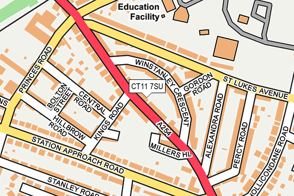 CT11 7SU map - OS OpenMap – Local (Ordnance Survey)
