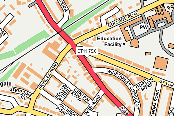 CT11 7SX map - OS OpenMap – Local (Ordnance Survey)