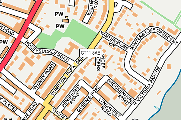 CT11 8AE map - OS OpenMap – Local (Ordnance Survey)