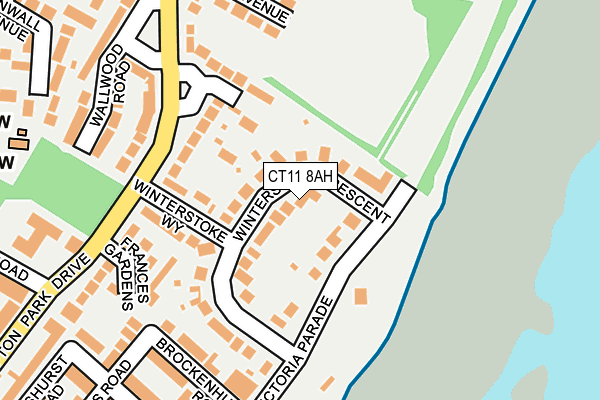 CT11 8AH map - OS OpenMap – Local (Ordnance Survey)