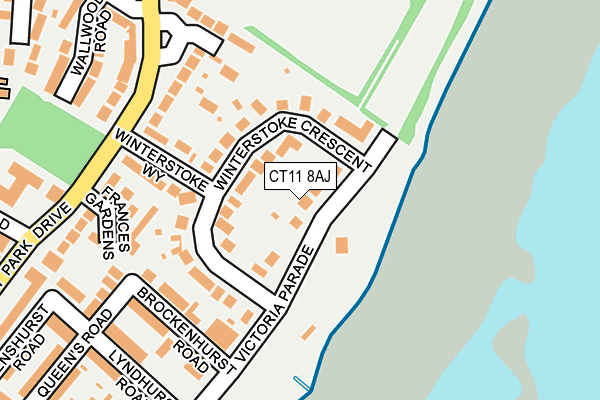 CT11 8AJ map - OS OpenMap – Local (Ordnance Survey)