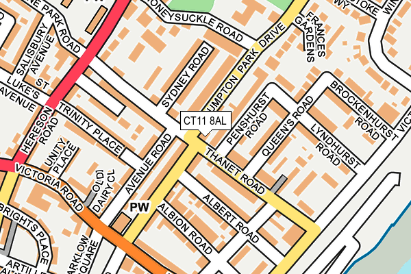 CT11 8AL map - OS OpenMap – Local (Ordnance Survey)