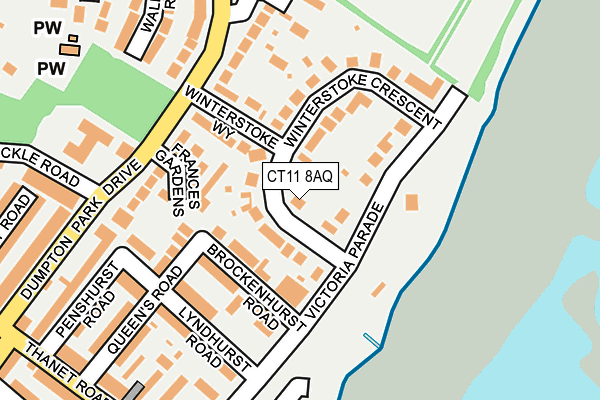 CT11 8AQ map - OS OpenMap – Local (Ordnance Survey)