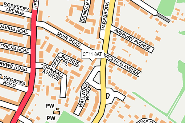 CT11 8AT map - OS OpenMap – Local (Ordnance Survey)
