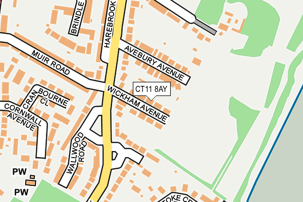 CT11 8AY map - OS OpenMap – Local (Ordnance Survey)