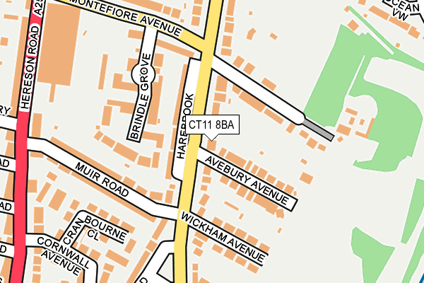 CT11 8BA map - OS OpenMap – Local (Ordnance Survey)