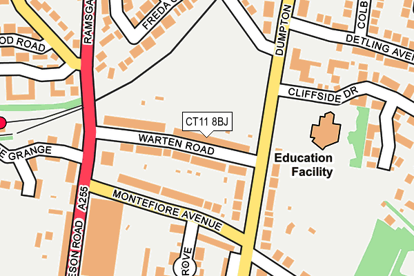 CT11 8BJ map - OS OpenMap – Local (Ordnance Survey)