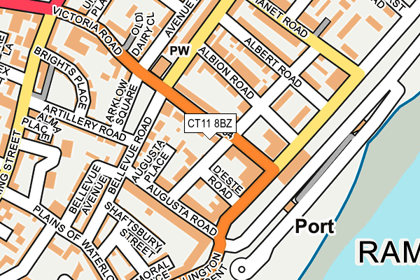 CT11 8BZ map - OS OpenMap – Local (Ordnance Survey)