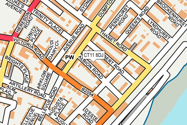CT11 8DJ map - OS OpenMap – Local (Ordnance Survey)