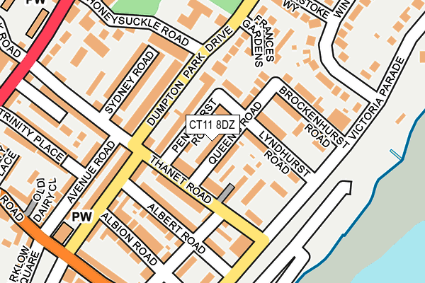 CT11 8DZ map - OS OpenMap – Local (Ordnance Survey)