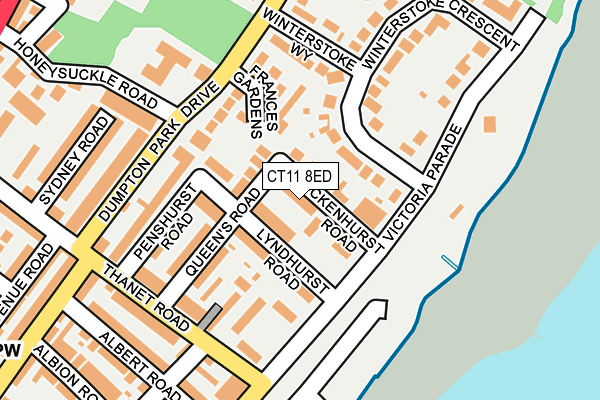 CT11 8ED map - OS OpenMap – Local (Ordnance Survey)