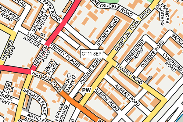 CT11 8EP map - OS OpenMap – Local (Ordnance Survey)
