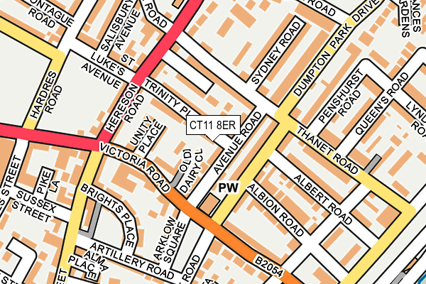 CT11 8ER map - OS OpenMap – Local (Ordnance Survey)