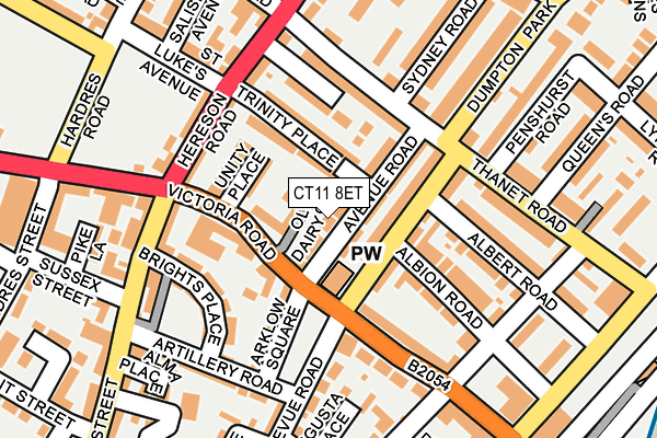 CT11 8ET map - OS OpenMap – Local (Ordnance Survey)