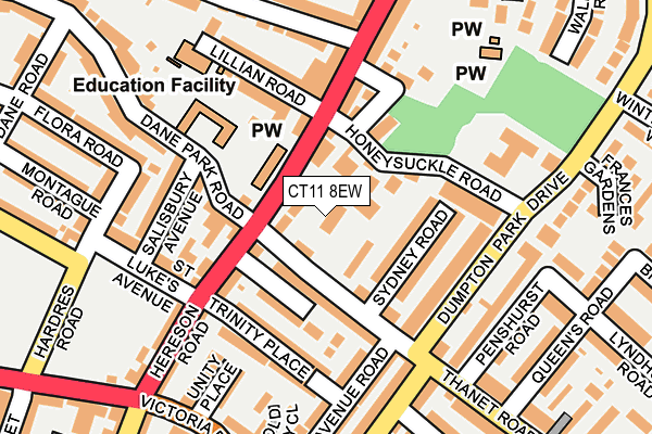CT11 8EW map - OS OpenMap – Local (Ordnance Survey)