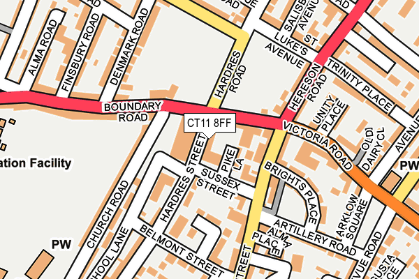 CT11 8FF map - OS OpenMap – Local (Ordnance Survey)