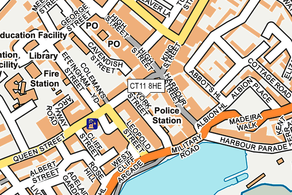 CT11 8HE map - OS OpenMap – Local (Ordnance Survey)
