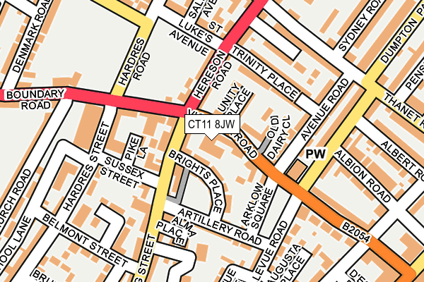 CT11 8JW map - OS OpenMap – Local (Ordnance Survey)