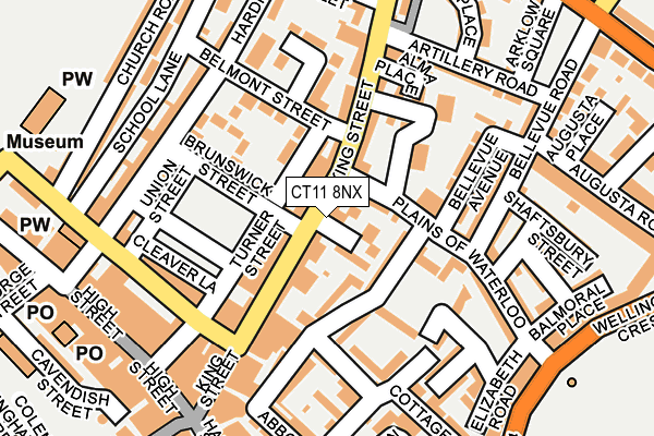 CT11 8NX map - OS OpenMap – Local (Ordnance Survey)