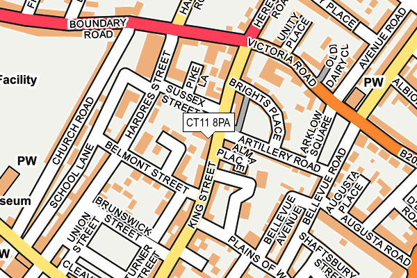 CT11 8PA map - OS OpenMap – Local (Ordnance Survey)