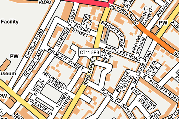 CT11 8PB map - OS OpenMap – Local (Ordnance Survey)