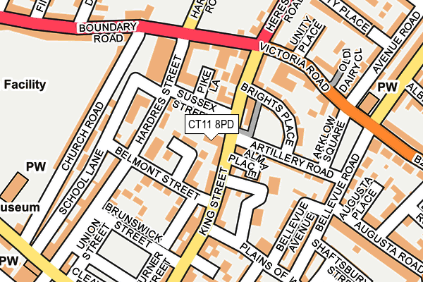 CT11 8PD map - OS OpenMap – Local (Ordnance Survey)